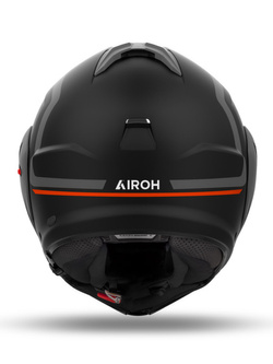 Kask szczękowy Airoh Mathisse II Genius czarno-szaro-pomarańczowy