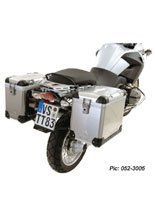 Zestaw: kufry boczne aluminiowe srebrne Zega Pro + stelaże srebrne Touratech BMW R1200GS (04-12)/ R1200GS Adventure (05-13) (38+45L)