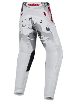 Spodnie cross dziecięce Alpinestars MX Fluid Lone biało-szaro-czerwone