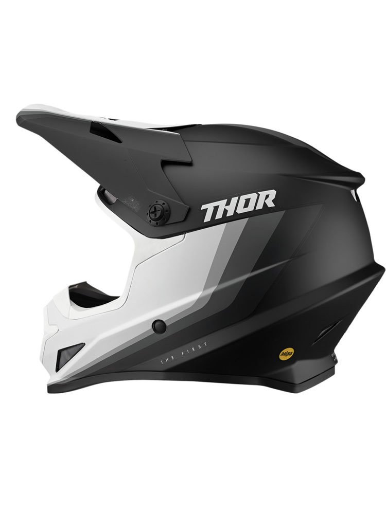 Kask enduro Thor Sector Runner MIPS czarno-biały mat