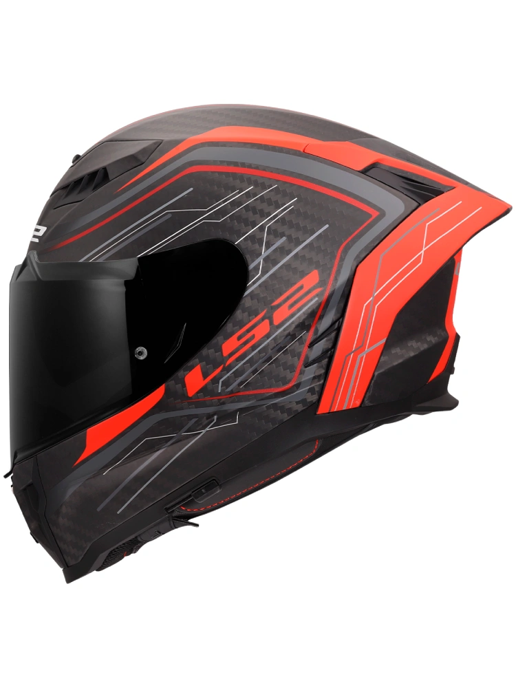 Kask integralny LS2 FF807 Dragon Trax czerwono-czarny