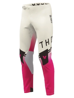 Spodnie cross Thor Sportmode Carbon biało-różowe