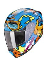 Kask integralny dziecięcy Scorpion EXO-JNR Air Fun niebiesko-pomarańczowy