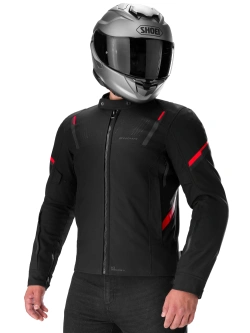 Kurtka motocyklowa tekstylna Shima Rush 3.0 czarno-czerwona