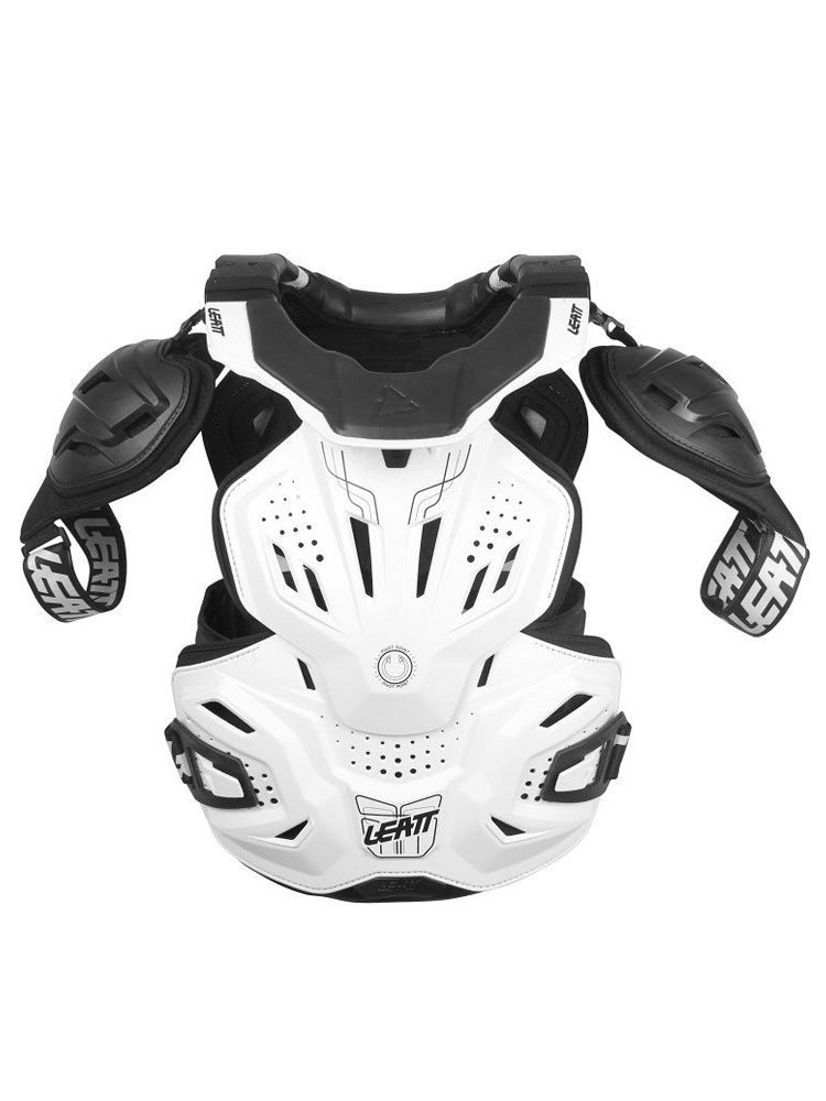 Buzer z osłoną szyi Leatt Fusion 3.0 biały
