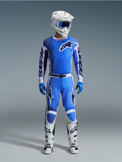 Spodnie cross Alpinestars MX Race Air niebiesko-białe