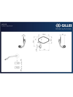 Lusterko motocyklowe GILLES Stratos M03-02-BD na koniec kierownicy aluminiowe czarne