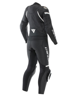 Kombinezon motocyklowy dwuczęściowy damski Dainese Fulminea czarno-biały