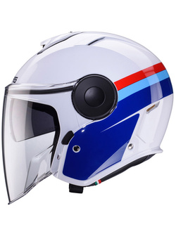 Kask otwarty Caberg Soho Zephyr biało-niebiesko-czerwony