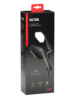 Lusterka Lampa Victor mocowane na kierownicy [para; prawy gwint M10x1,25]