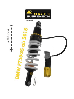 Amortyzator obniżający zawieszenie level 2 Touratech do BMW F850GS (18-23) [-30 mm]
