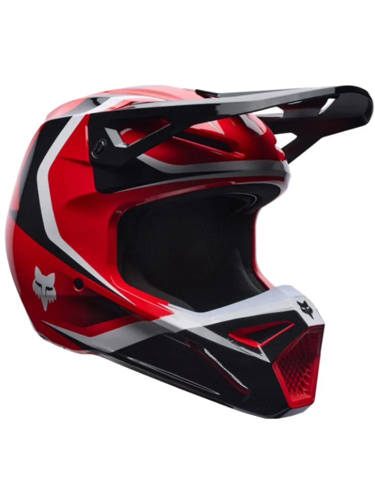 Kask enduro Fox V1 Frame czarno-biało-czerwony