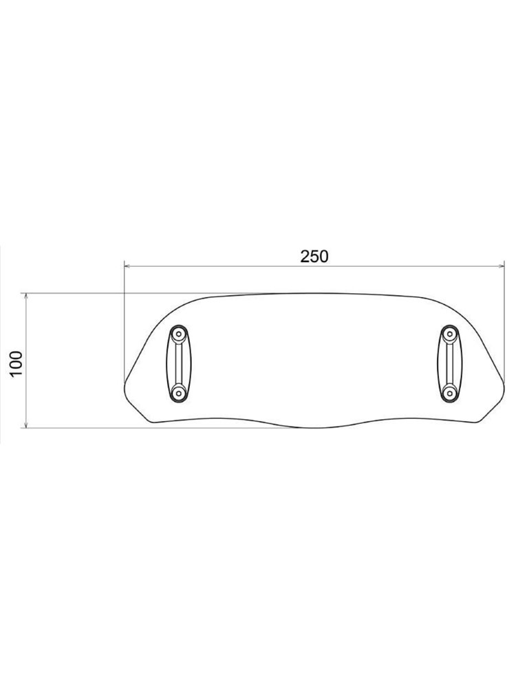 Regulowany deflektor PUIG do szyb i owiewek 25x10 cm lekko przyciemniany