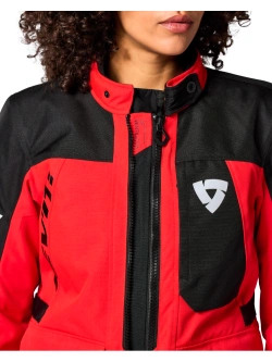 Kurtka motocyklowa damska tekstylna REV’IT! Convergent H2O czerwono-czarna