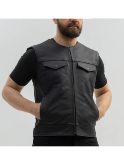 Kamizelka motocyklowa skórzana Broger Blade czarna