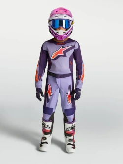 Spodnie cross dziecięce Alpinestars MX Fluid Hunt fioletowo-różowe