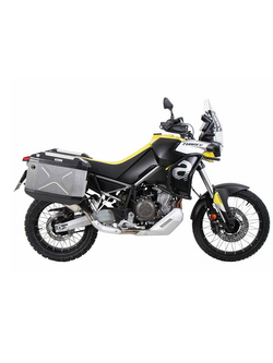 Zestaw: kufry boczne + stelaże Hepco&Becker Xplorer Cutout do Aprilia Tuareg 660 (22-24) srebrne