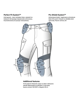 Jeansy motocyklowe Rebelhorn Faster czarne