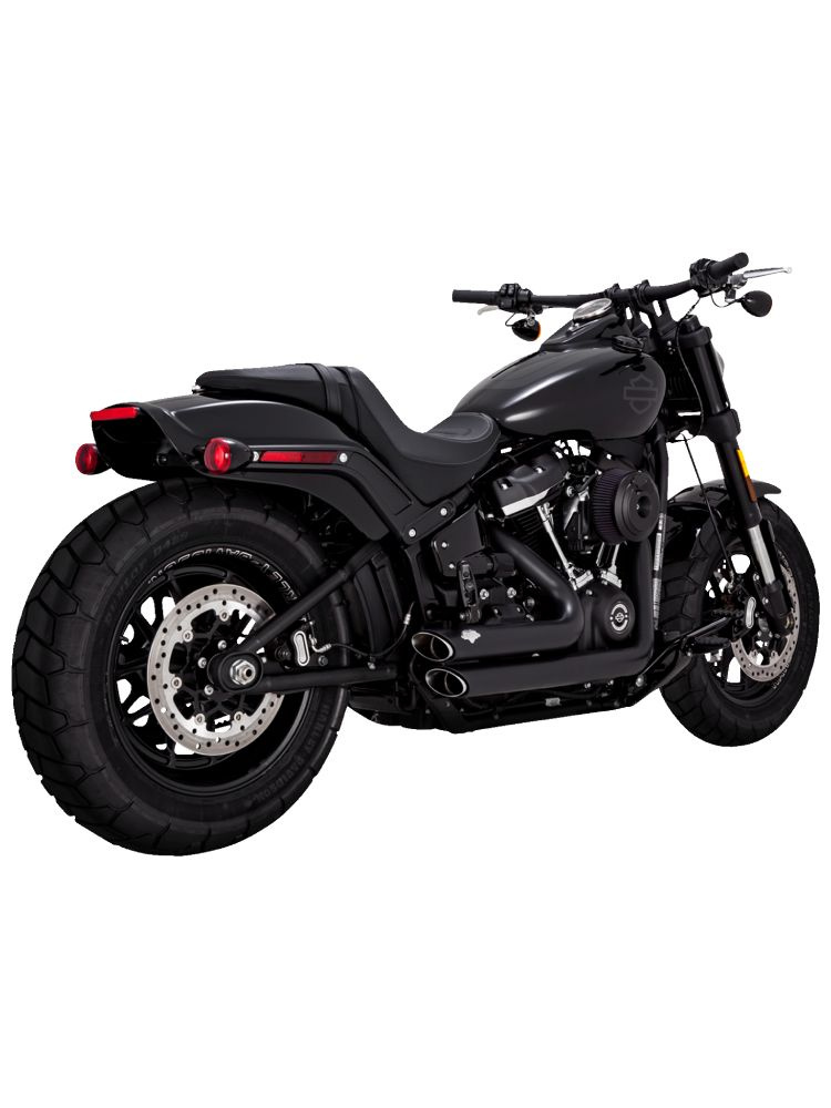 Pełny układ wydechowy Vance & Hines Shortshots Staggered do wybranych modeli Harleya Davidsona Czarny Mat