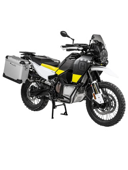 Zestaw: kufry boczne srebrne "And-S" Zega Pro + stelaże czarne Touratech Husqvarna Norden 901/ Expedition, KTM Adventure 890/ R/ 790/ R [poj.: 31+38l]