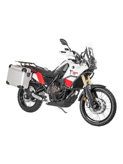 Zestaw: kufry boczne z anodowanego aluminium srebrne Zega Evo X + stelaże czarne Touratech Yamaha Tenere 700 / World Raid (2 x 38L)