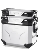 Zestaw kufrów bocznych aluminiowych GIVI Trekker Outback Evo Smart 44 anodyzowanych [z 5 wkładkami SLR; poj.: 2 x 44 litrów]