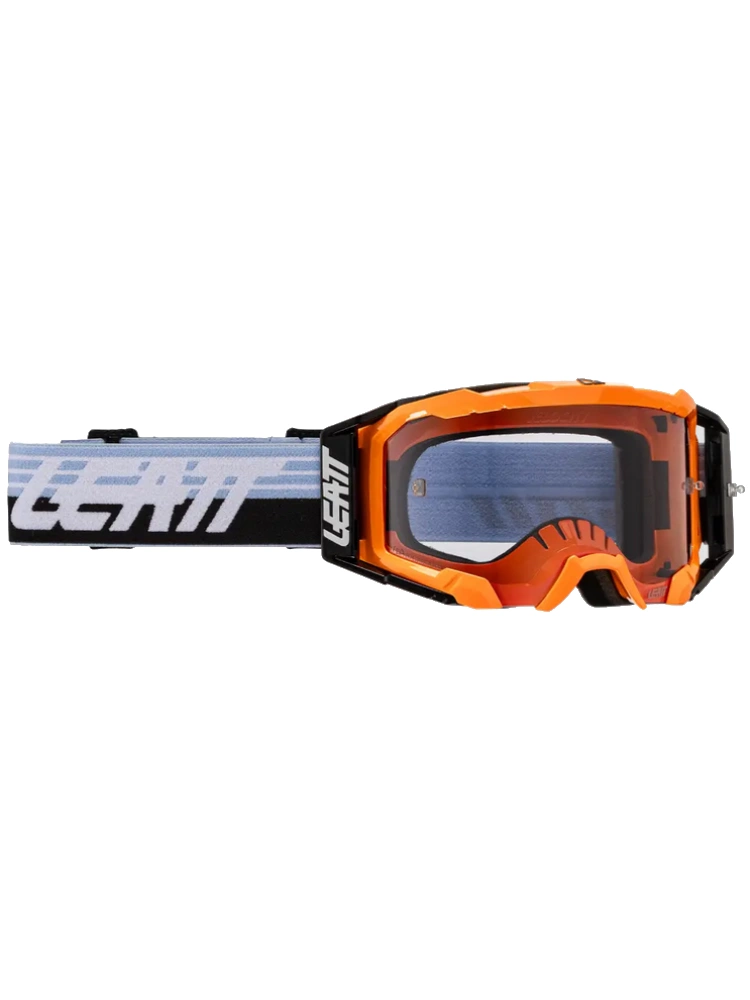 Gogle motocyklowe Leatt Velocity 5.5 Cryztal z przezroczystą szybą pomarańczowo-szaro-czarne