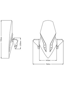Szyba do skutera turystyczna PUIG V-Tech Kymco XCiting S 400 (19-) lekko przyciemniana