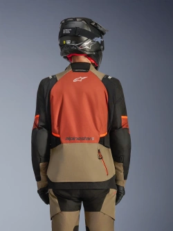 Kurtka motocyklowa tekstylna Alpinestars Andes V4 Drystar czarno-brązowo-pomarańczowa