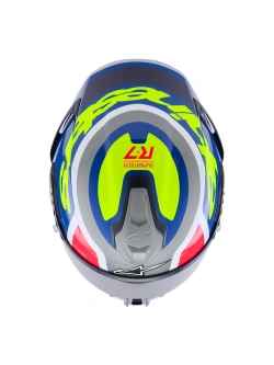 Kask integralny Alpinestars S-R7 Lumen srebrno-niebiesko-fluo