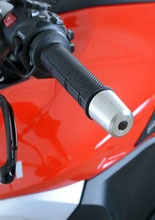 Koncówki kierownicy motocyklowej R&G Ducati/ Husqvarna (wybrane modele) srebrne