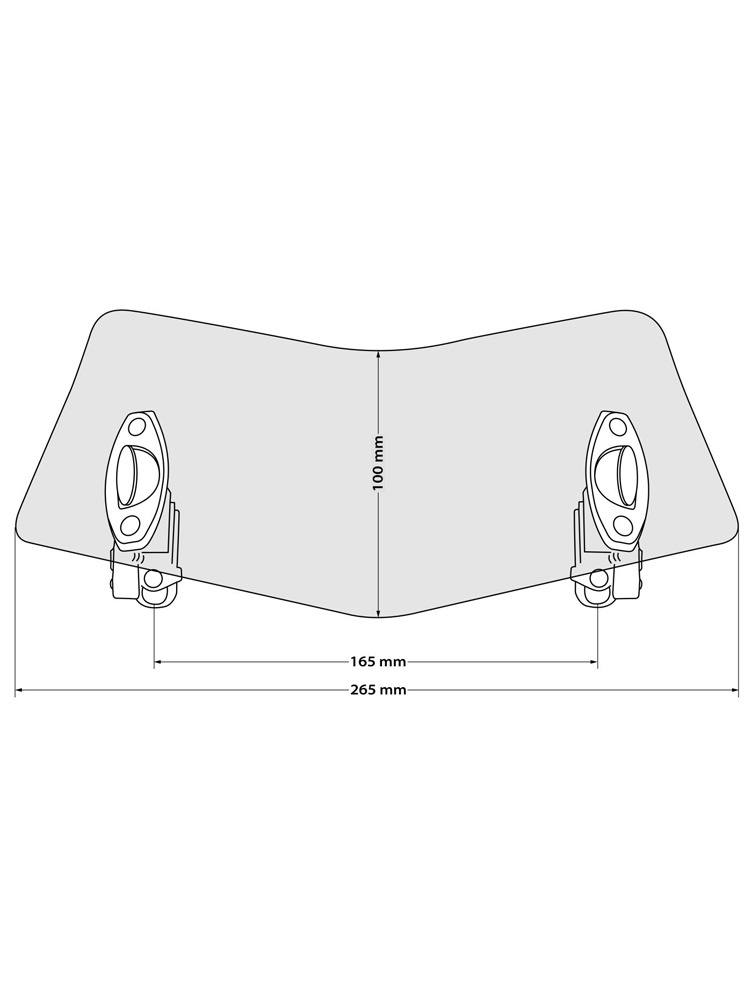 Deflektor do szyby Touratech Evo przezroczysty