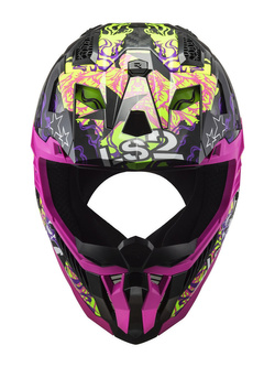 Kask enduro LS2 MX703 X-Force Fireskull czarno-fioletowy