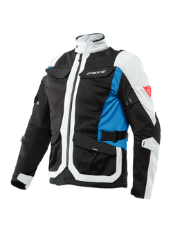 Kurtka motocyklowa tekstylna Dainese Desert Tex szaro-czarno-niebieska