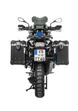 Zestaw: kufry boczne z anodowanego aluminium czarne Zega Evo X + stelaże czarne Touratech BMW R1250GS/Adventure/ R1200GS (13-21)/ R1200GS Adventure (14-21) (2 x 38L)