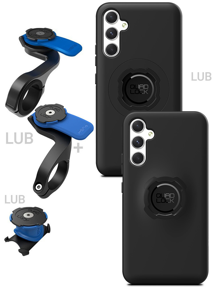 Zestaw rowerowy: etui na telefon Samsung Galaxy A34 + mocowanie Quad Lock