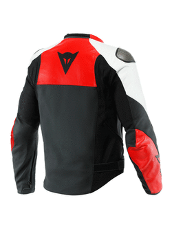 Kurtka motocyklowa skórzana Dainese Sportiva czarno-czerwono-biała