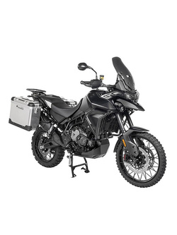 Zestaw: kufry boczne aluminiowe srebrne Zega Pro + stelaże czarne Touratech Triumph Tiger 900 Rally / Pro / GT / GT Pro (20-) (31+38L)