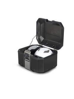 Kufer centralny aluminiowy Shad Terra TR48 + duża plastikowa płyta montażowa [pojemność: 48 l] czarny
