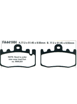 Klocki hamulcowe EBC FA441HH 77,3 x 51,45 x 8.55mm NA PRAWY PRZÓD