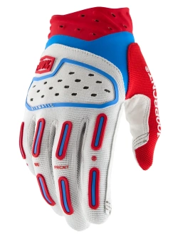 Rękawice cross 100% Airmatic 2 czerwono-biało-niebieskie