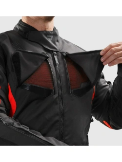 Kurtka motocyklowa tekstylna Rebelhorn Hiker IV czarno-szaro-czerwona