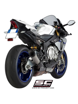 Tłumik S1 dla oryginalnego katalizatora Slip-on SC-Project do Yamaha YZF R1 / R1M [15-17]