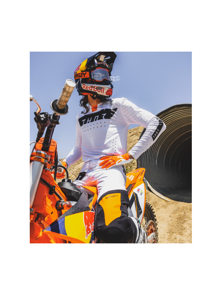 Bluza enduro Thor Sportmode Rogue biało-pomarańczowa