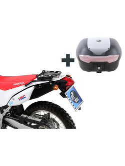 Zestaw: kufer centralny Journey 40 + stelaż Hepco&Becker Honda CRF 250 L (12-) / Rally (17-) czarno-srebrny