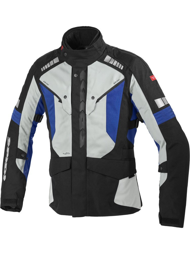 Kurtka motocyklowa tekstylna Spidi Outlander czarno-szaro-niebieska