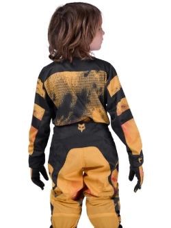 Bluza enduro dziecięca Fox 180 Kairos czarno-pomarańczowa