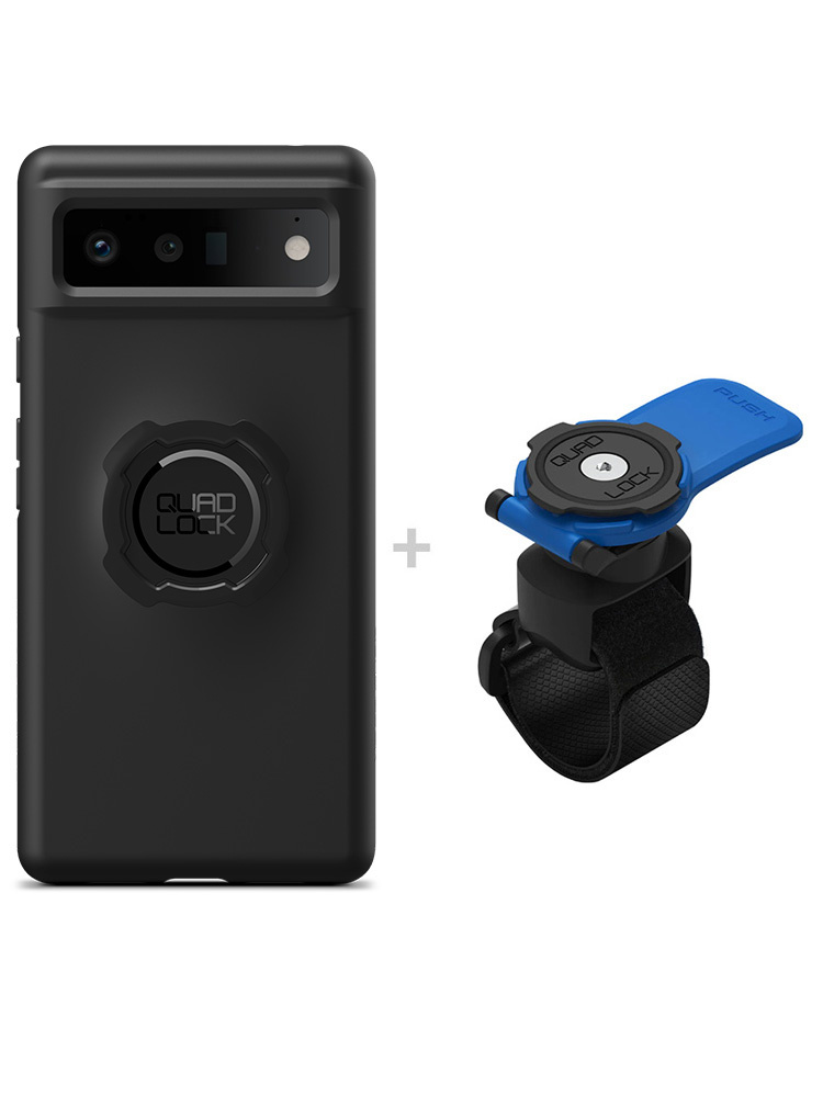 Zestaw: etui na telefon Google Pixel 6 + uchwyt Quad Lock montowany za pomocą paska z szybkozłączką