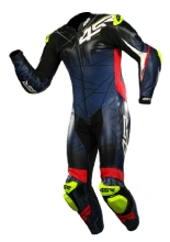 Kombinezon motocyklowy jednoczęściowy 4SR Racing Ultra Light Matrix AR niebiesko-czarno-czerwony
