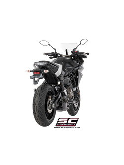Pełny układ wydechowy 2-1, SC-Project S1 Titanium + Carbon [Czarny mat] - Yamaha Tracer 700 [16-20]